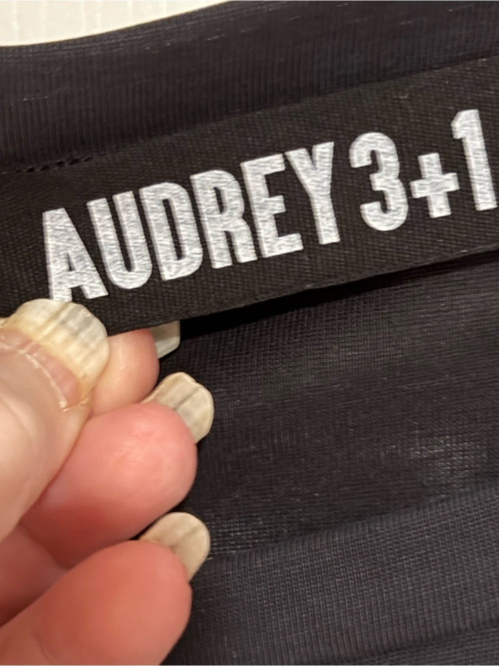 Audrey 3+1 Black Long Sleeve Knot-Front Dress - Picture 2 of 3